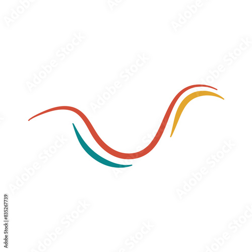 Colorful squiggle line