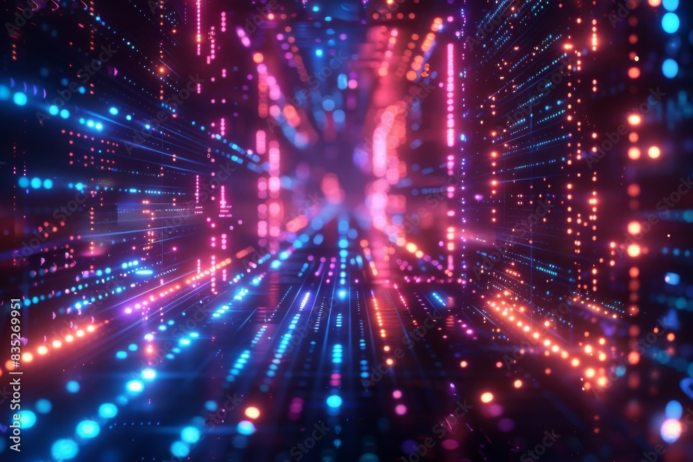 Cyber Security Data Transfer illustration created with Generative AI Cyber Security Data Transfer illustration created with Generative AI