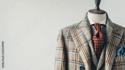 Pictures of a gentleman s attire against a white backdrop photo