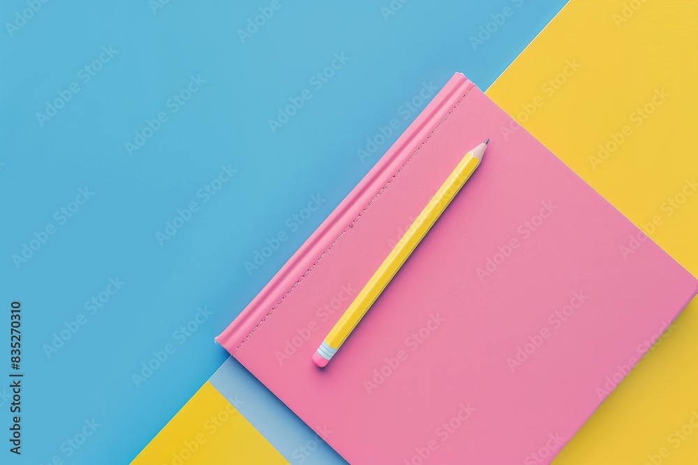 A digital notebook with AI-driven notes organization, providing copy space on the right A digital notebook with AI-driven notes organization, providing copy space on the right