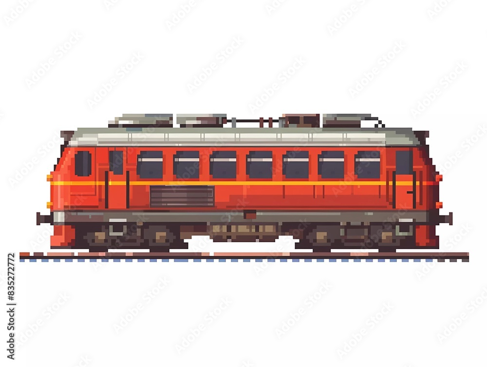 8-bit pixel train, pixel art vector illustration. isolated on white background 8-bit pixel train, pixel art vector illustration. isolated on white background