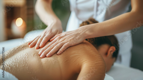 Wallpaper Mural hands of a masseur massaging woman's back in a spa salon, Thai, beauty, massage, candles, wellness, lifestyle, photo, girl lying, oil, cosmetics, masseuse, therapist, health, osteopath, physiotherapy Torontodigital.ca