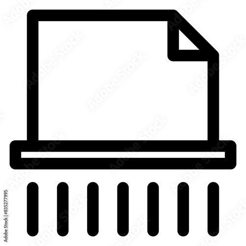 shredder line icon vector illustration isolated on white background