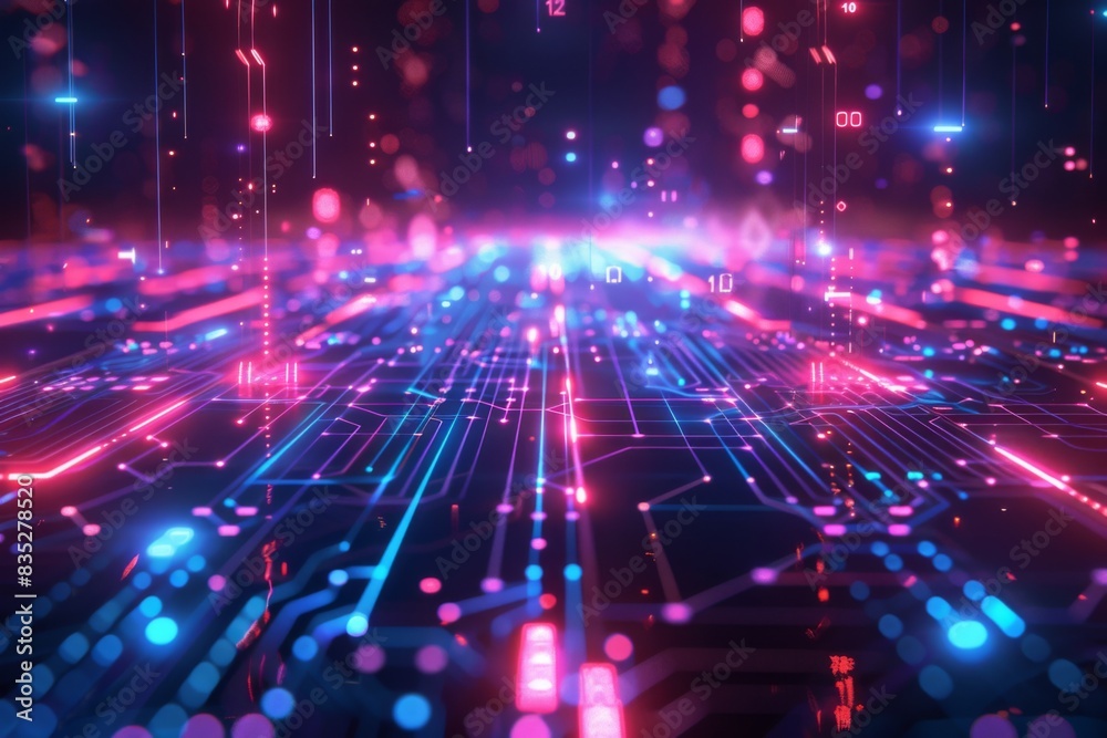Cyber Security Data Transfer illustration created with Generative AI Cyber Security Data Transfer illustration created with Generative AI