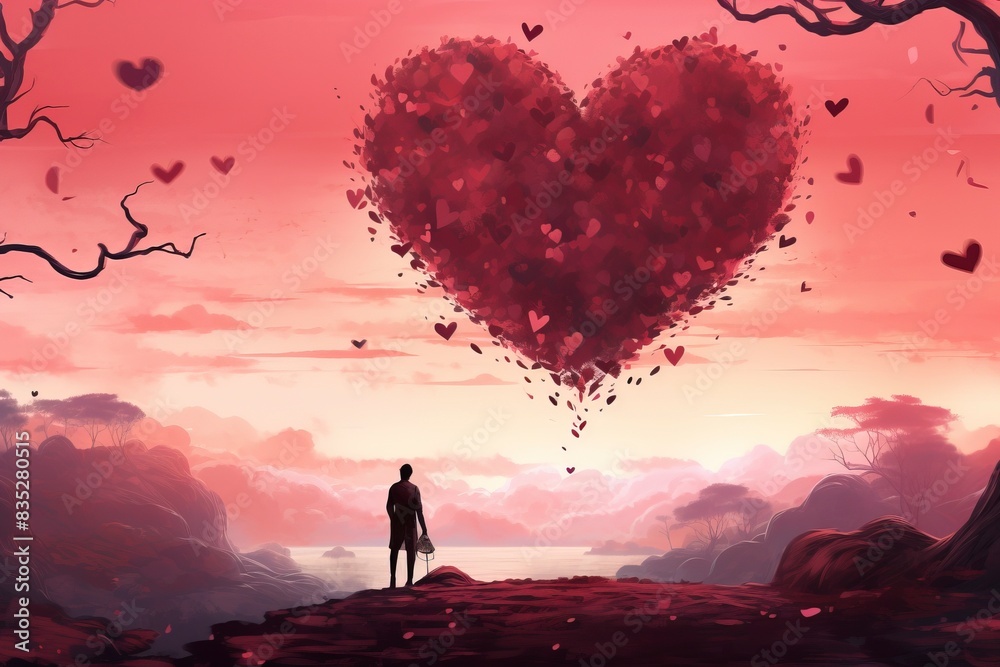 valentine background , generative ai
