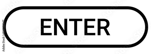 ENTER Web Button, Label, Sign, Symbol, UI App Button. Vector Illustrations.
