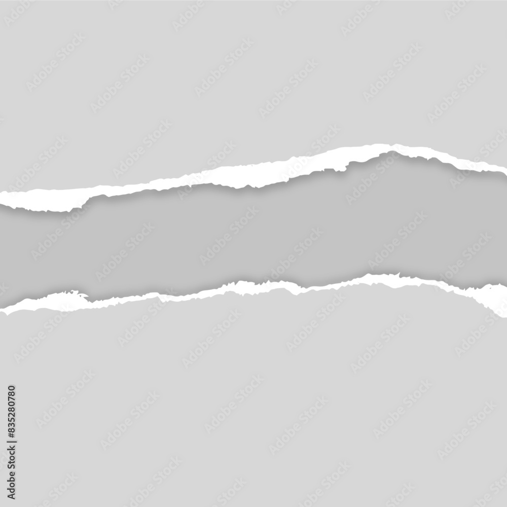 horizontal torn page transparent background