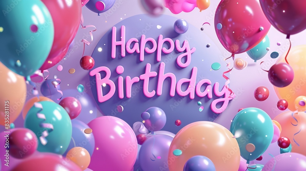 illustration with text to commemorate happy birthday illustration with text to commemorate happy birthday
