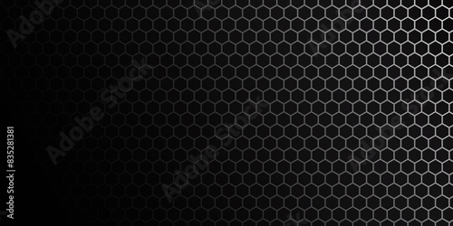 Hexagon bee hive pattern seamless dark background vector illustration.
