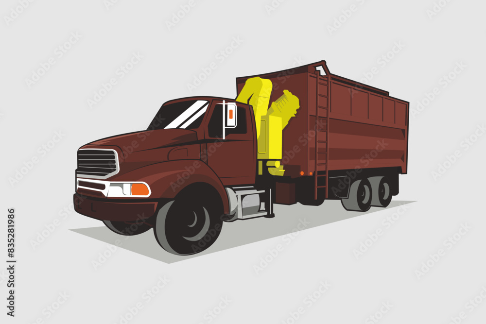truck dump cartoon illustration vector template truck dump cartoon illustration vector template