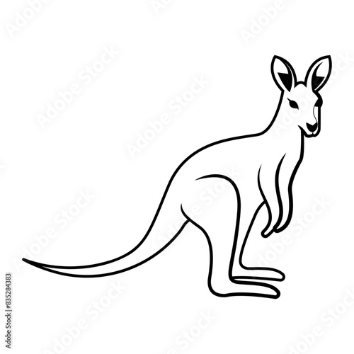 Simple kangaroo icon or vector design