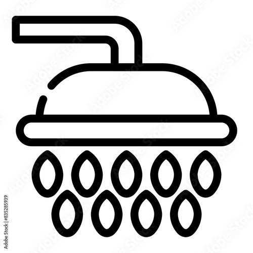 hotel showers cutline icon