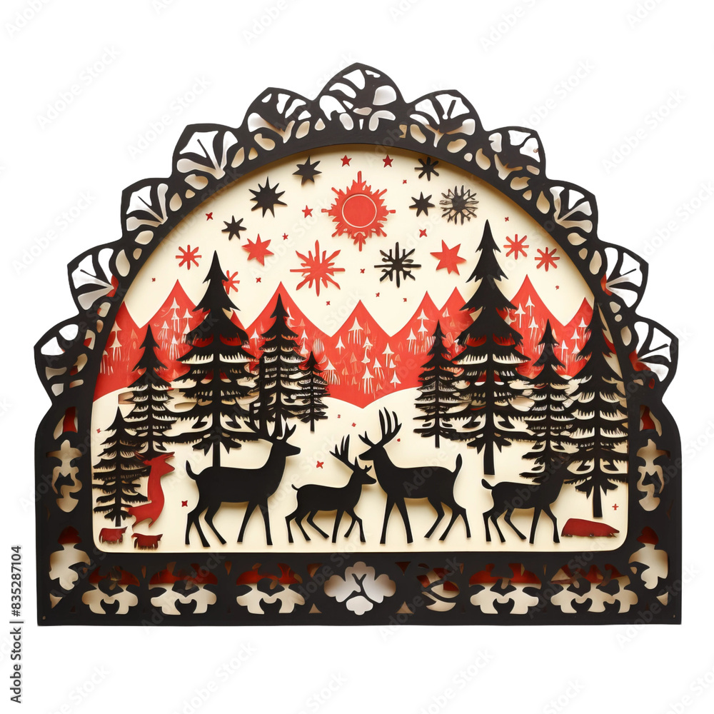 christmas card with christmas tree