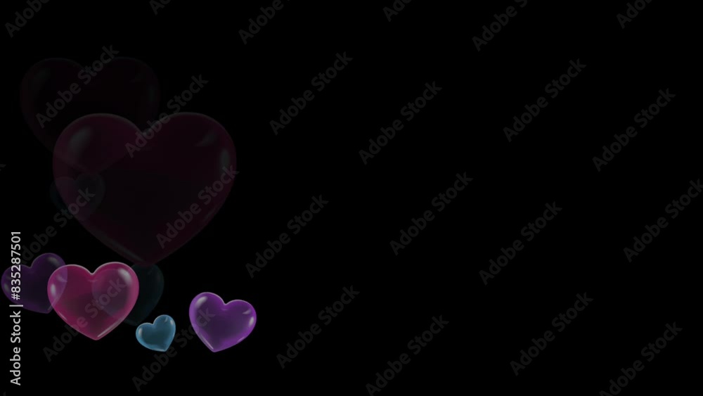 Motion graphic icon of heart sign floating up with alpha background. Perfect for clip video elements. Motion graphic icon of heart sign floating up with alpha background. Perfect for clip video elements.