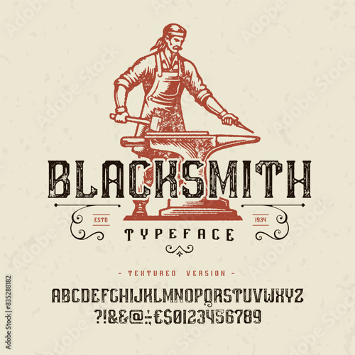 Font Blacksmith. Vintage typeface design