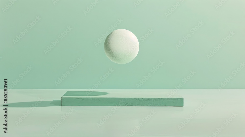 Tranquil minimalism: a floating circle on a calming seafoam green solid colored canvas. Tranquil minimalism: a floating circle on a calming seafoam green solid colored canvas.