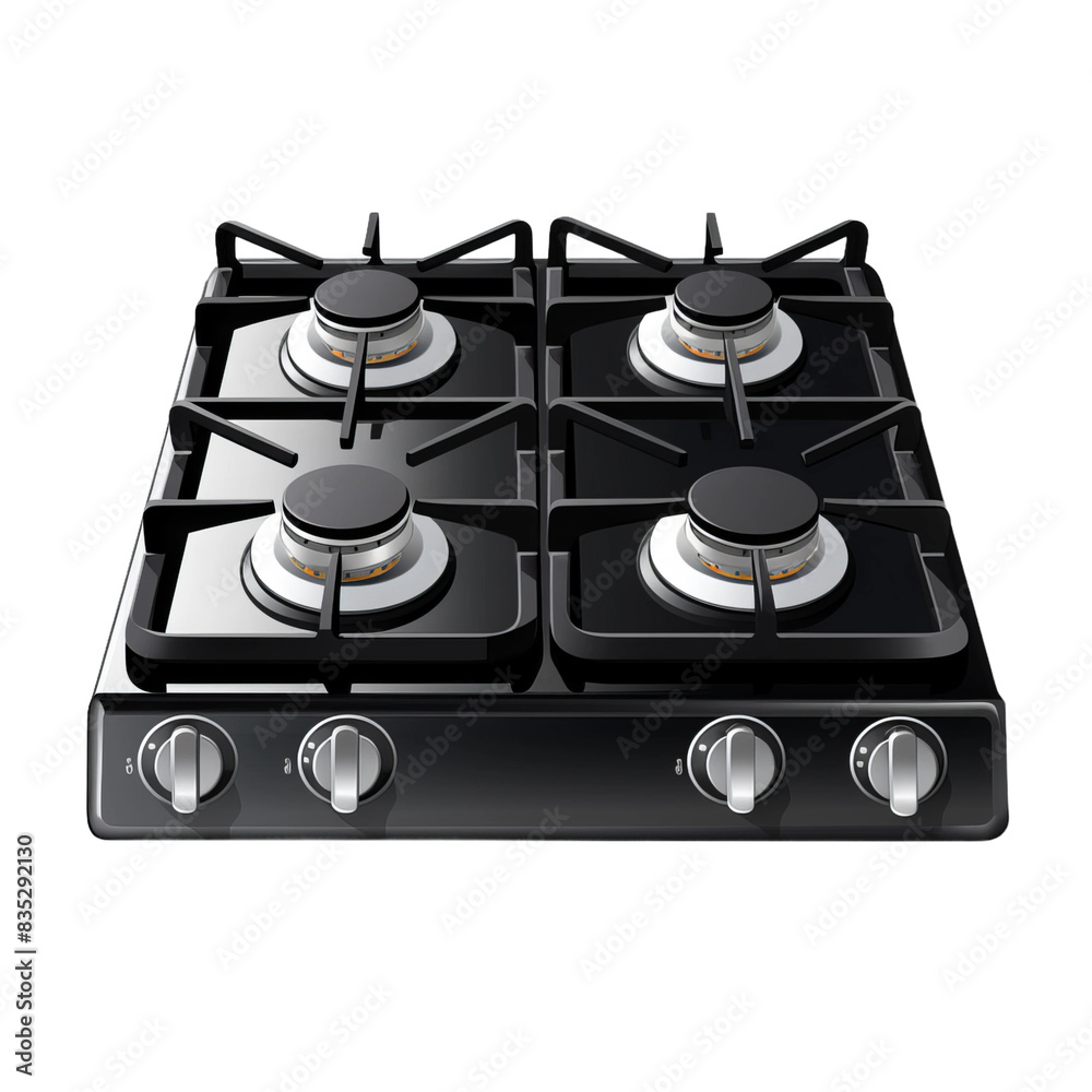 image of a gas stovetop with burners, isolated on a white background. image of a gas stovetop with burners, isolated on a white background.
