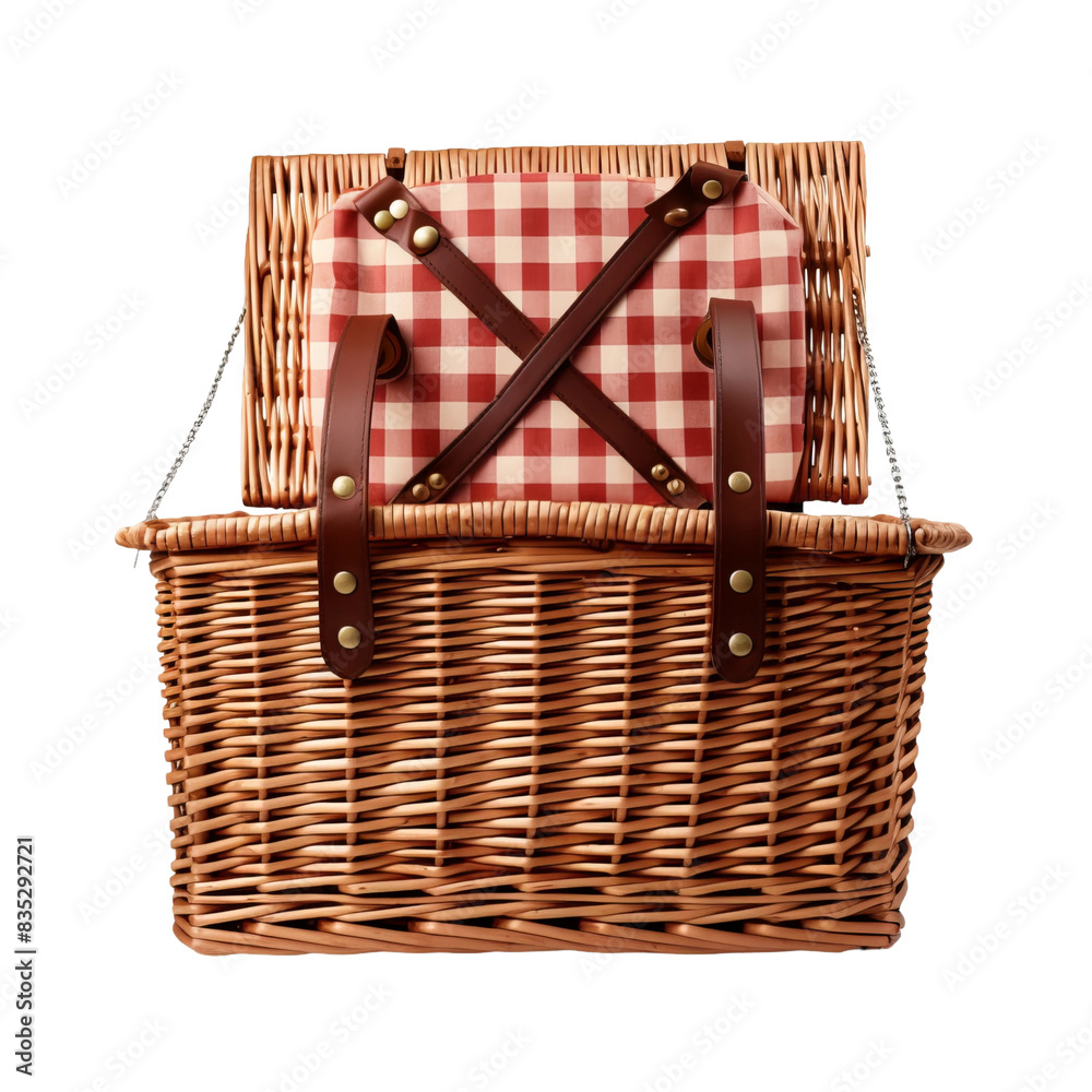 picnic basket isolated on white background picnic basket isolated on white background