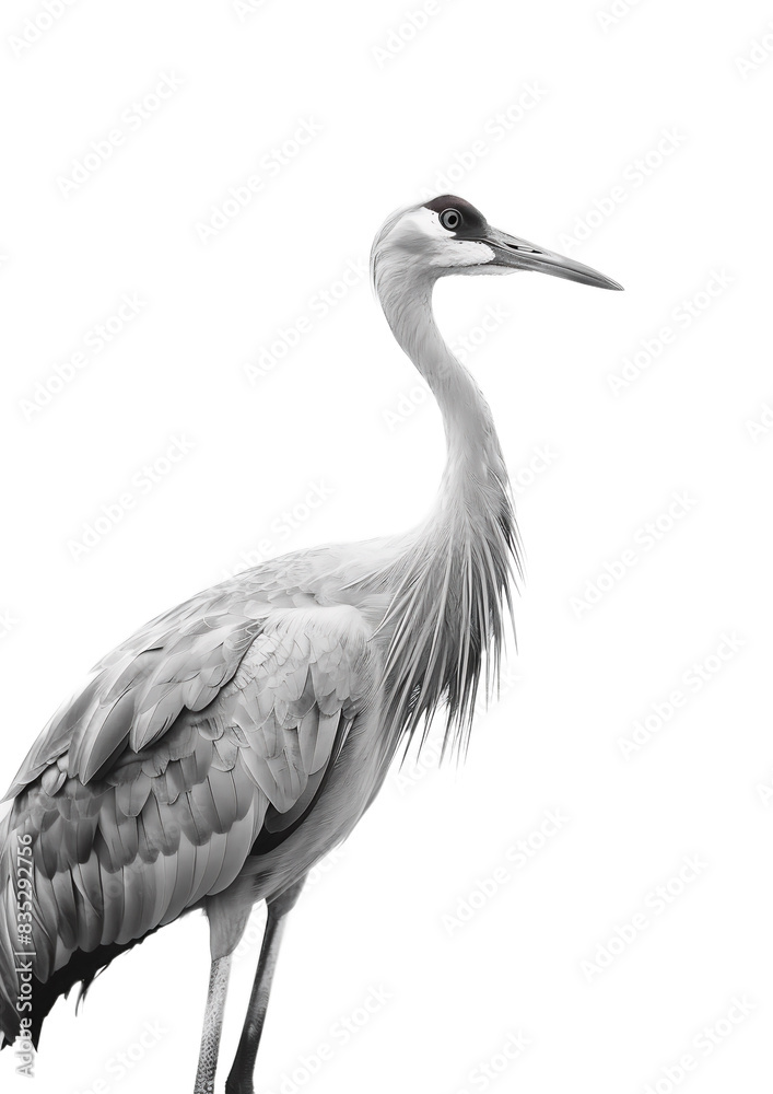 heron isolated on white