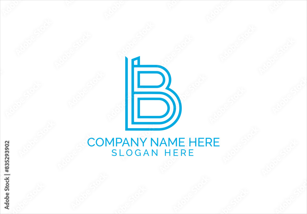 Fototapeta premium B Letter Company Logo Design