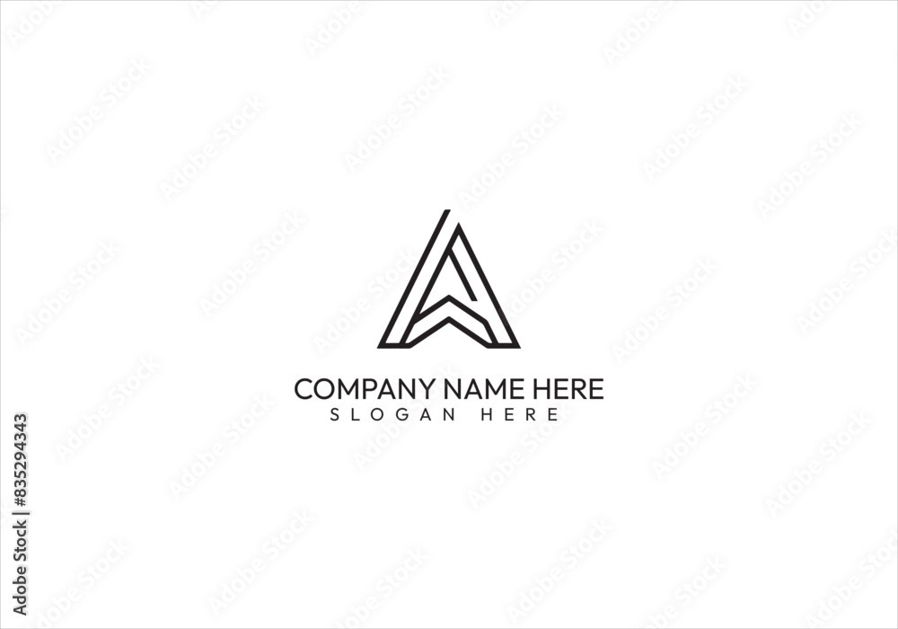 A Letter Minimalist Abstract Business Logo Design A Letter Minimalist Abstract Business Logo Design