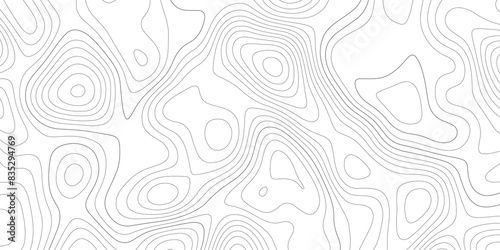 Abstract wavy topographic map. Abstract wavy and curved lines background. Abstract geometric topographic contour map background.