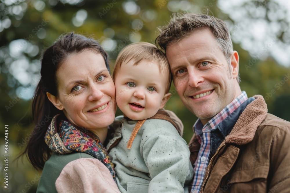 Despite the blurred faces, this image captures a family moment, suggesting togetherness, care, and comfort Despite the blurred faces, this image captures a family moment, suggesting togetherness, care, and comfort