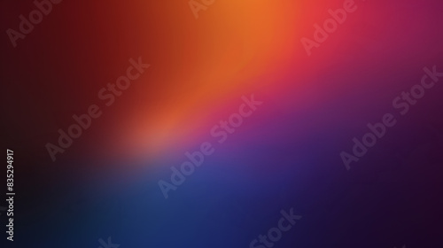 Wallpaper Mural Grainy gradient background purple orange vibrant abstract glowing color wave black dark backdrop, noise texture banner poster header design Torontodigital.ca