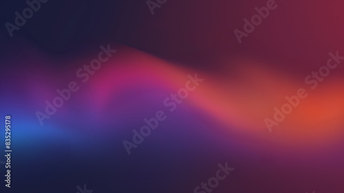 Wallpaper Mural Grainy gradient background purple orange vibrant abstract glowing color wave black dark backdrop, noise texture banner poster header design Torontodigital.ca