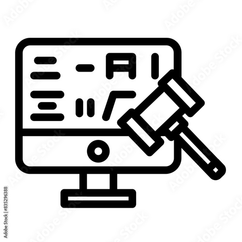 online trial line icon