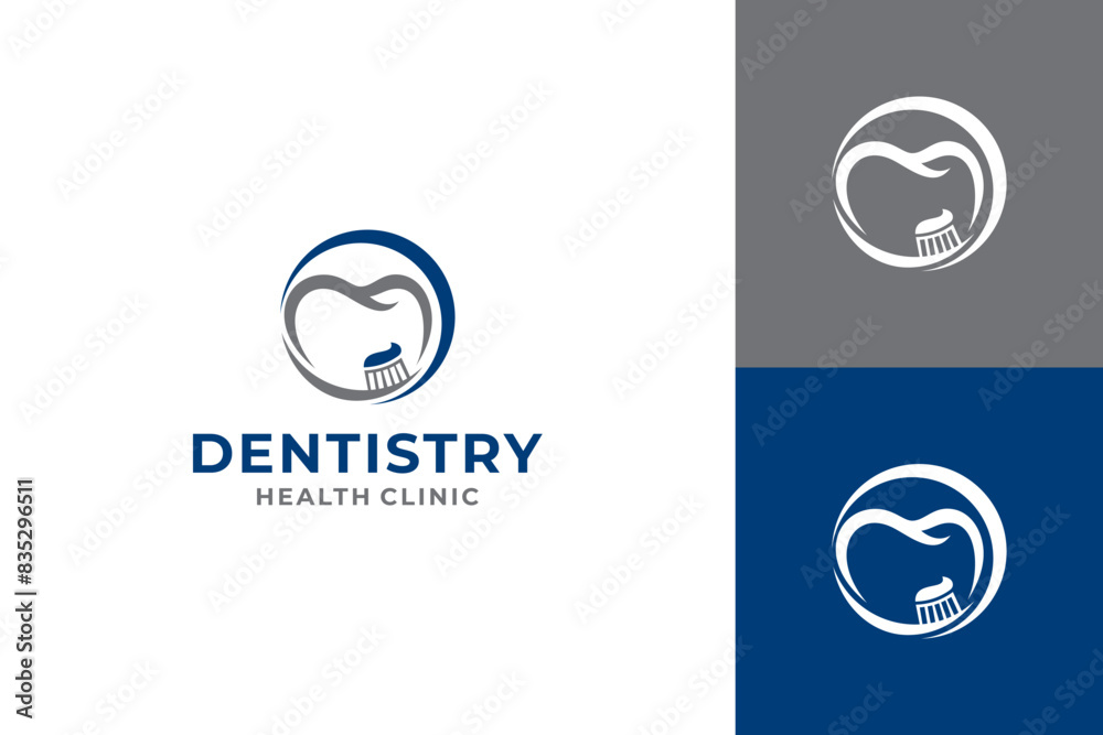 Dental Clinic Logo Design Inspiration, Dental Care with Toothbrush Elements. Very Suitable for Dental Clinic Health Care, Dentist Practice, Dental Care, Dental and Oral Health. Dental Clinic Logo Design Inspiration, Dental Care with Toothbrush Elements. Very Suitable for Dental Clinic Health Care, Dentist Practice, Dental Care, Dental and Oral Health.