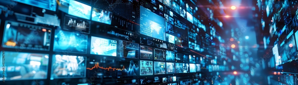 Modern Technology Concept : Media worldwide technology concept .
