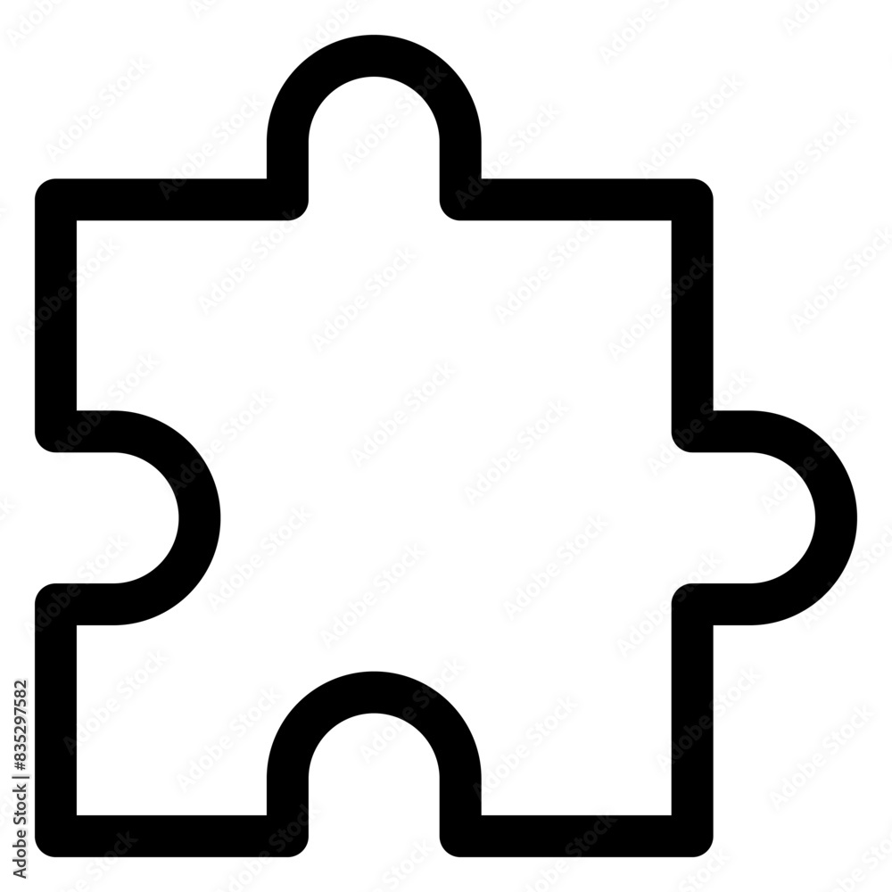 puzzle line icon vector illustration isolated on white background puzzle line icon vector illustration isolated on white background