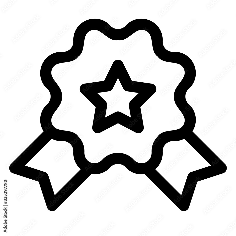 medal line icon vector illustration isolated on white background medal line icon vector illustration isolated on white background