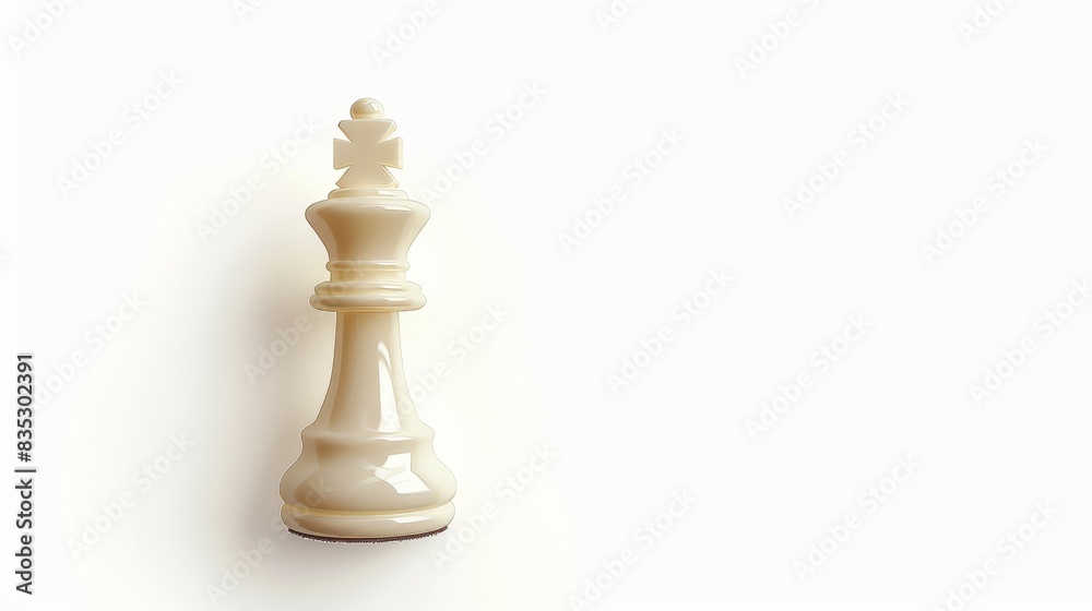 Chess piece completing a strategic move to the other side, indicating success, top-down perspective with strategic lighting, isolated on white background, copy space Chess piece completing a strategic move to the other side, indicating success, top-down perspective with strategic lighting, isolated on white background, copy space