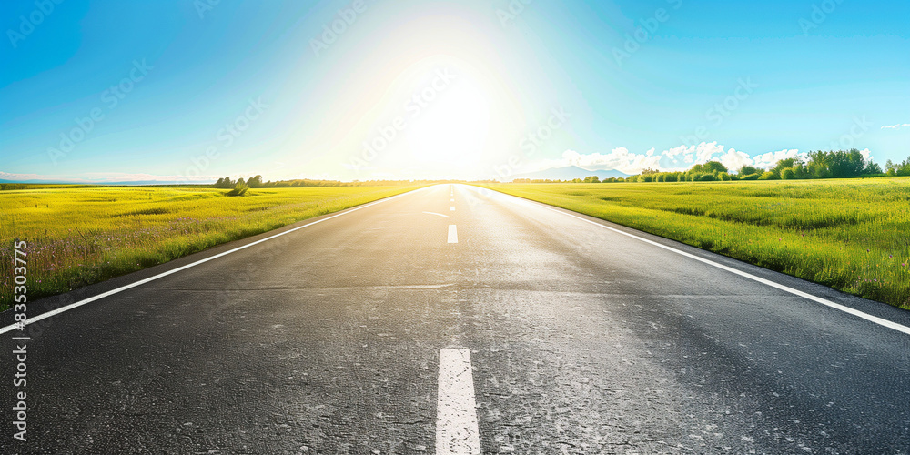 Naklejka premium road to the sky