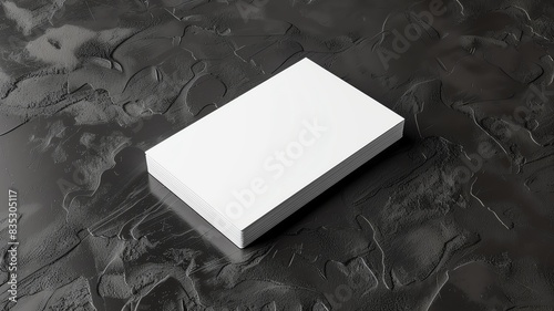 An empty business card mockup, set on a black, elegant background with subtle lighting