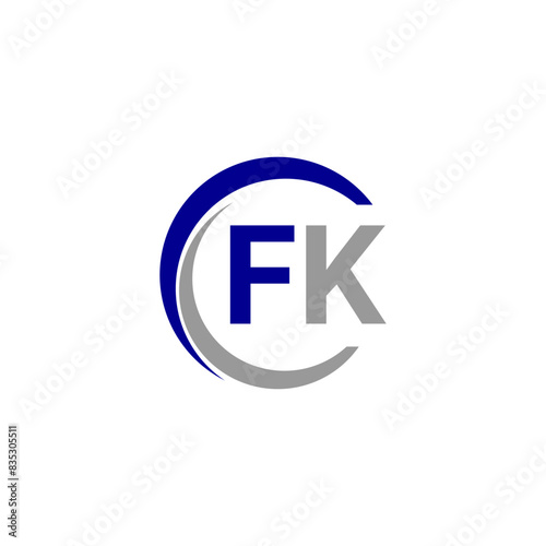 Free Download Alphabet letters Initials Monogram logo FK, INITIAL Letter FK logo design, template vector. - GFXLoad