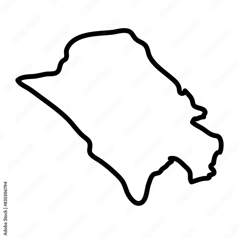 Nyanga province of Gabon vector map. Nyanga province of Gabon vector map.