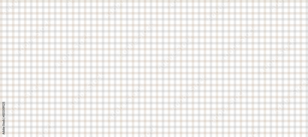 Grey and beige plaid fabric texture in the white background Grey and beige plaid fabric texture in the white background