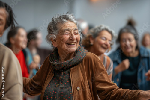 Dance class for elderly people