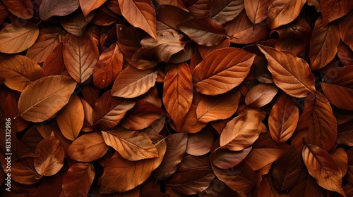 Natural background with brown leaves