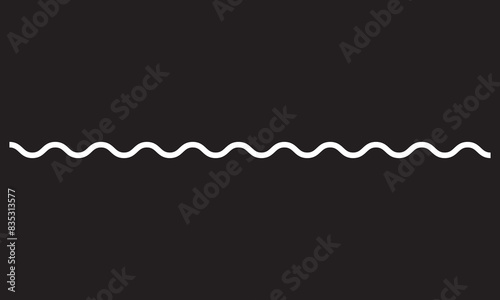 Squiggle line element. isolated on black background. Vector illustration . EPS 10/AI