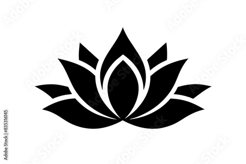 lotus flower logo vector illustration 