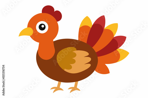 cartoon turkey bird vector illustration