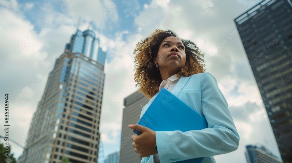 The confident businesswoman outdoors The confident businesswoman outdoors