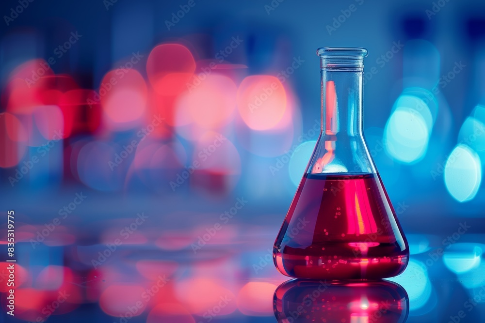 Chemical Structure Research Vial Flask in Medical Science Technology Chemical Structure Research Vial Flask in Medical Science Technology