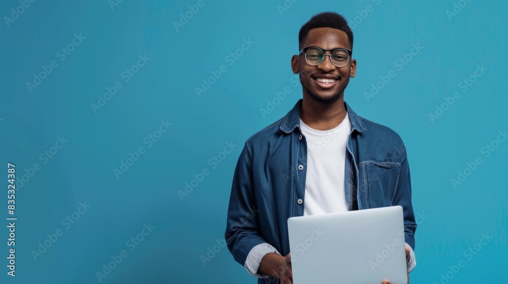 The Smiling Man with Laptop The Smiling Man with Laptop