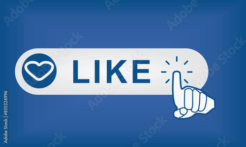 Click like icon. vector illustration