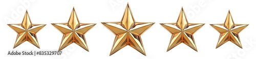 Various sizes 5 gold stars isolated, gold stars for customer reviews, customer satisfaction,5 star rank sign. Ranking system